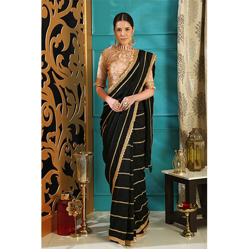 4102 Ladies Sarees - Color  Black