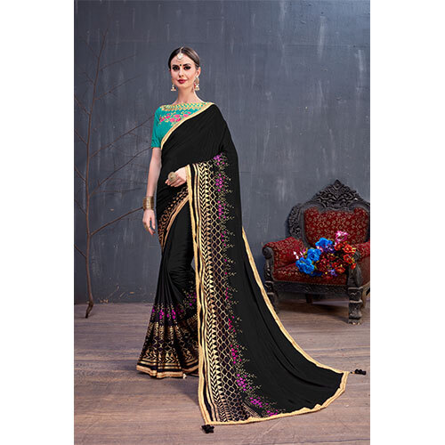 4135 Ladies Sarees - Color  Black