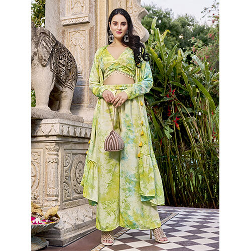 4854 Co-ords Set  Ethnic  - Printed Cotton Blend