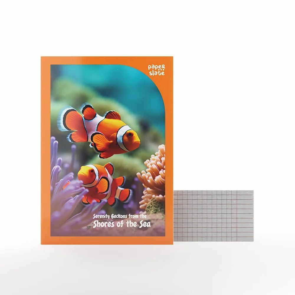 A4 Orange Paper Slate Writing Notebook