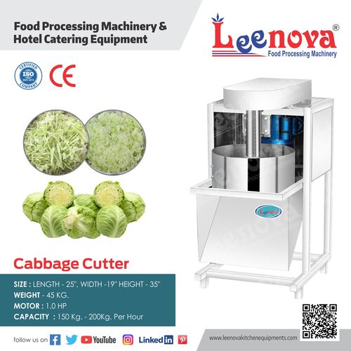 Cabbage Cutting Machine Capacity  100-150 Kg Kg hr