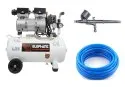 Elephant 1 HP Oil Free   Noiseless Air Compressor 30 Litre with Air Brush AB19  