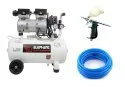 Elephant 1 HP Oil Free   Noiseless Air Compressor 30 Litre with Air Brush AC60  