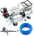 Elephant Double Piston Mini Air Compressor and Painter Air Brush with 3 m PU Pip