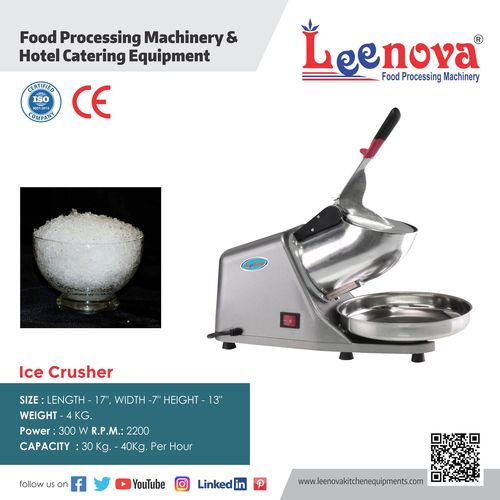 Ice Crusher Machine Capacity  30 - 40 Kg hr
