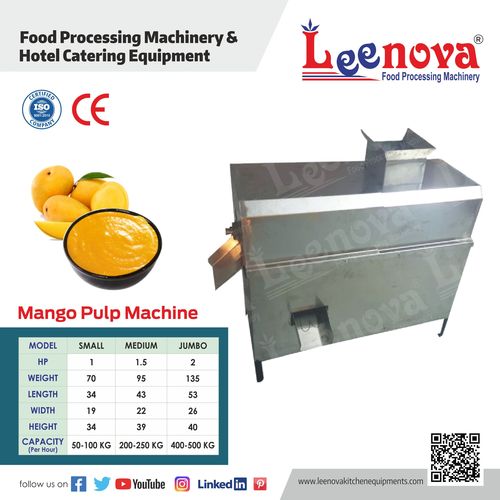 Mango Pulp Machine - Stainless Steel  53x26x40 Inches