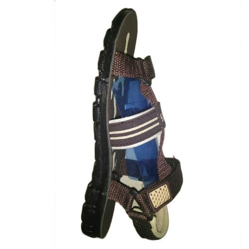 Mens Sandals - Artificial Leather  Size 6-9  Brown Color   Velcro Strap Closure