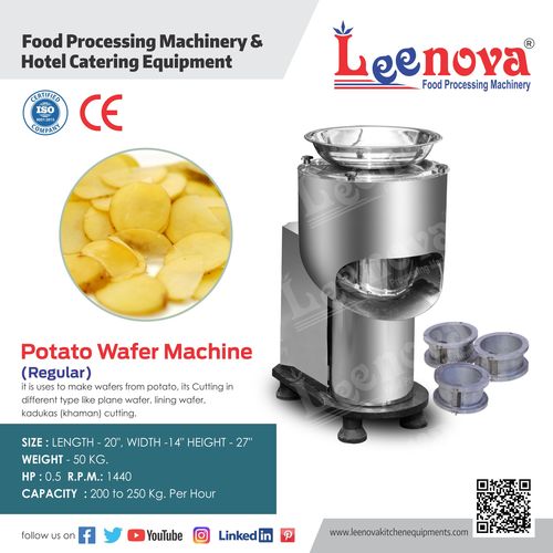 Potato Wafer Making Machine Height  27 Inch  In 