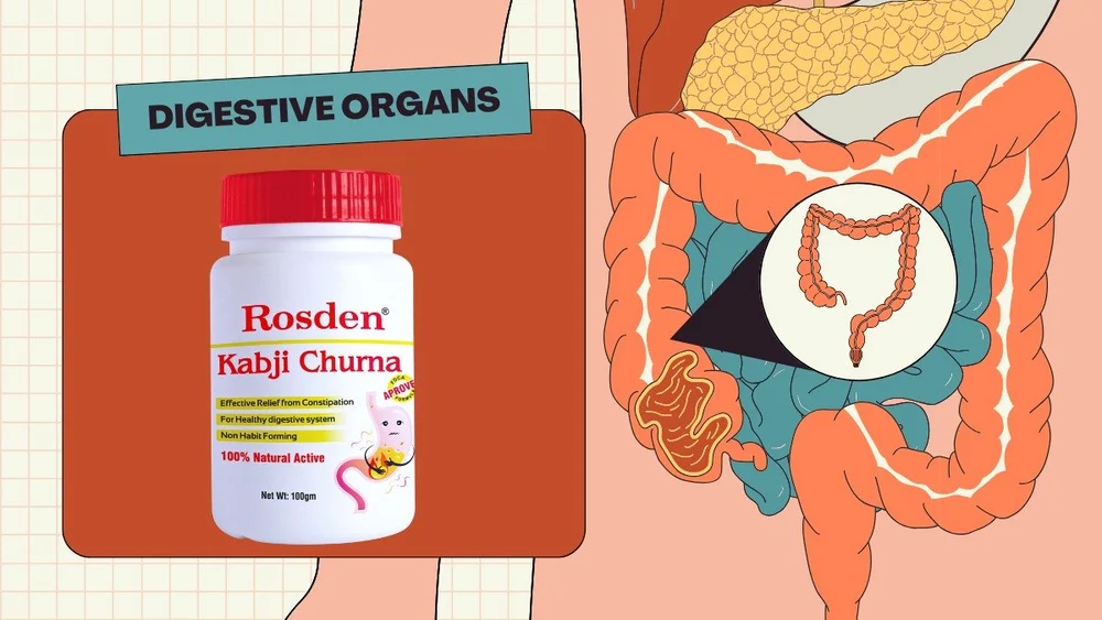 ROSDEN KABJI CHURN Powder  Granules Herbal Powder  Ayurvedic Stomach Pain Soluti