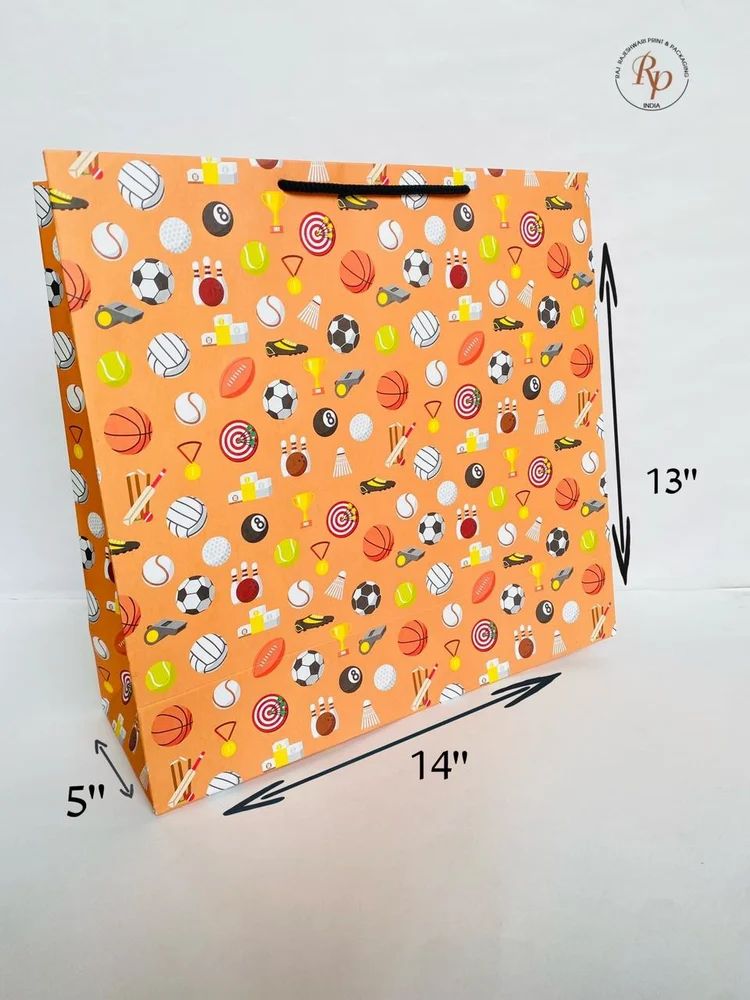 Sports theme paper bag